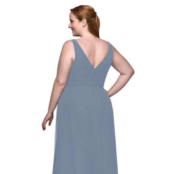 AZAZIE NALA DUSTY BLUE Bridesmaid dress - Picture 1 of 2